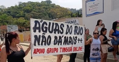 protesto moradores - aguas do rio - tingua - comcausa