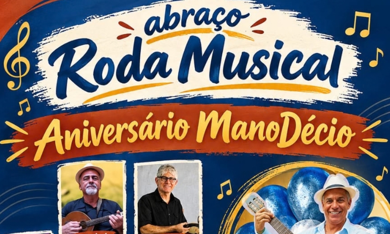 Abraço Roda Musical celebra aniversário de Mano Décio neste domingo em Nova Iguaçu